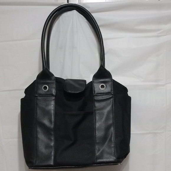 Tote Partly Leader Like & Nylon Shoulder Bag in Black - Picture 1 of 8